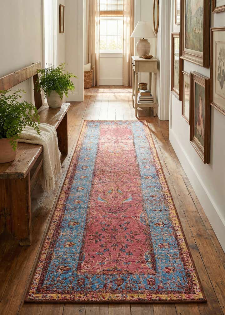 2' x 8' Easy-Clean Traditional Indoor / Outdoor Runner Rug