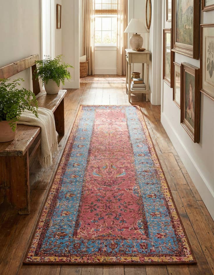 Detail image of  2' x 8'  Washable Traditional Indoor / Outdoor Runner Rug