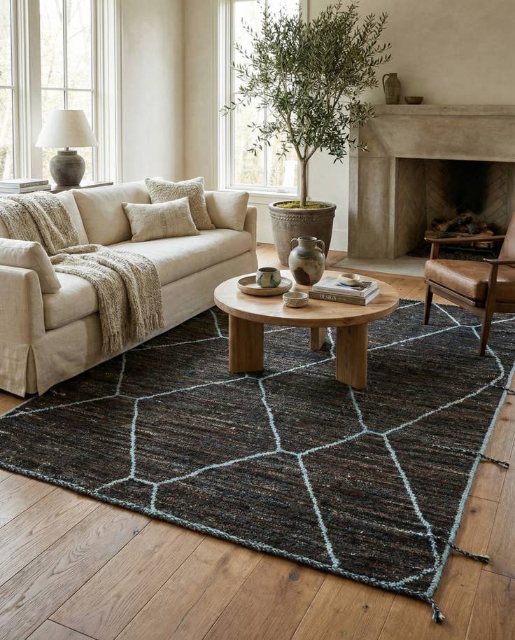 Detail image of 8' x 10' 2 Hand Knotted Moroccan Wool Rug