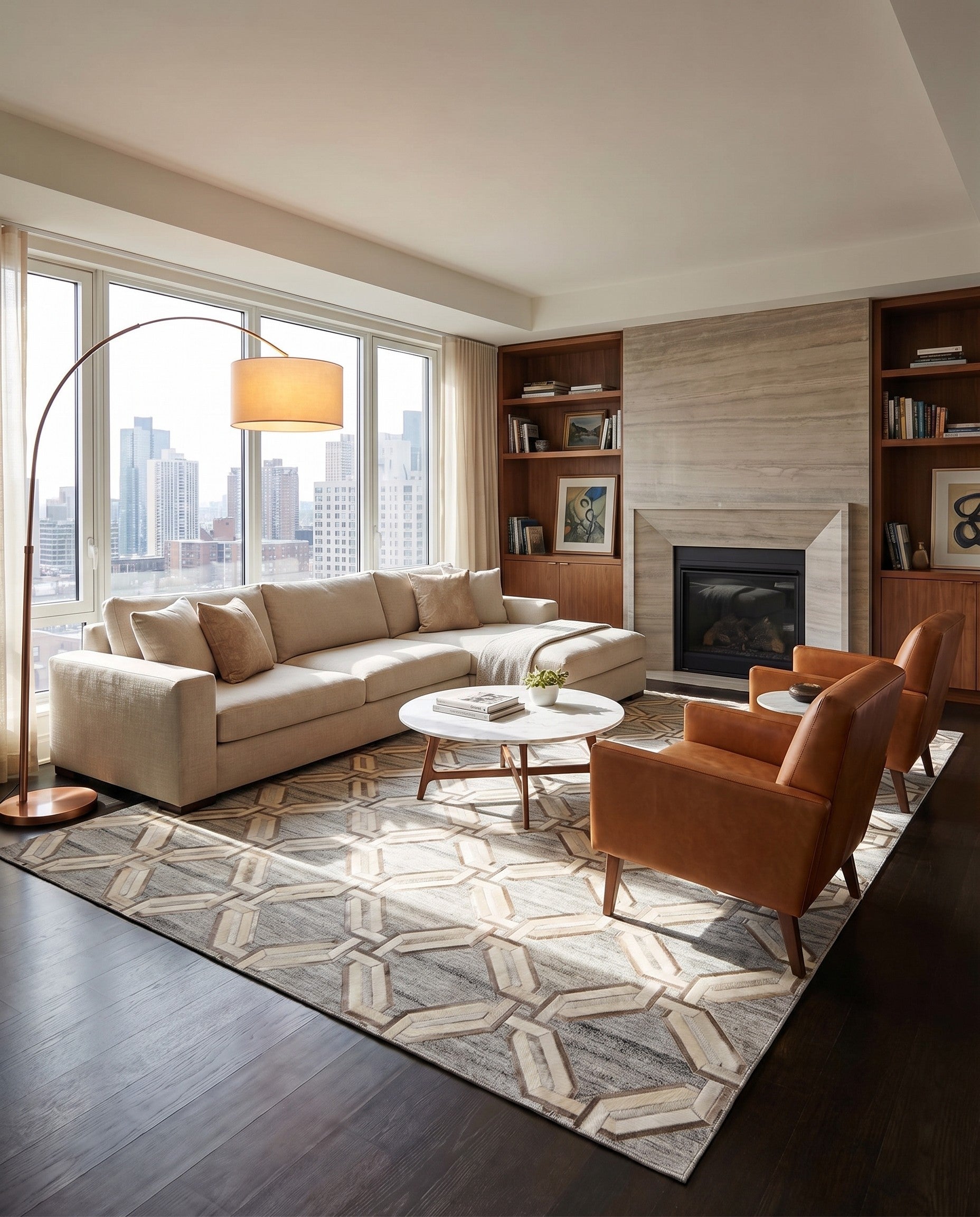 5' 4 x 8' Cowhide Rug