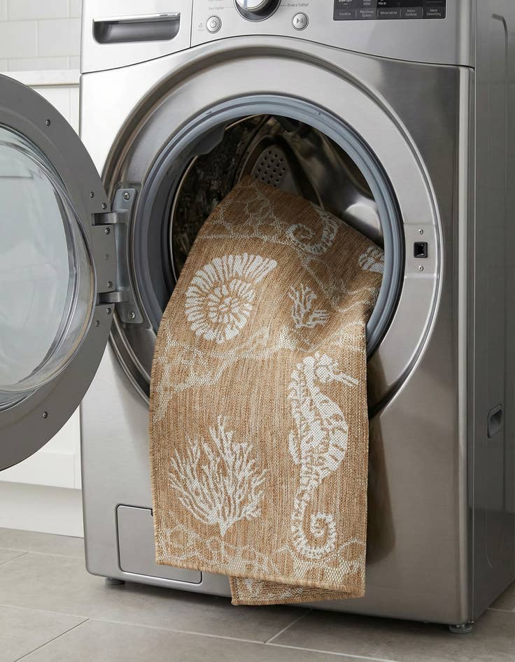 Detail image of  2' x 5' 3  Washable Coastal Indoor / Outdoor Runner Rug