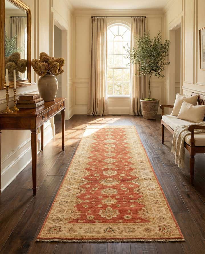 2' 9 x 9' 9 Hand Knotted Peshawar Ziegler Runner Rug