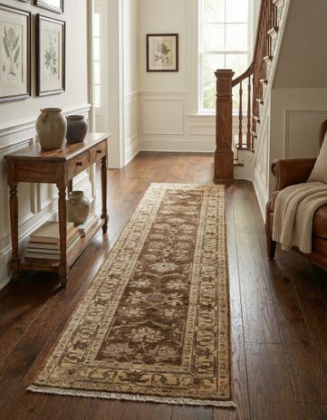 2' 9 x 9' 7 Hand Knotted Peshawar Ziegler Runner Rug