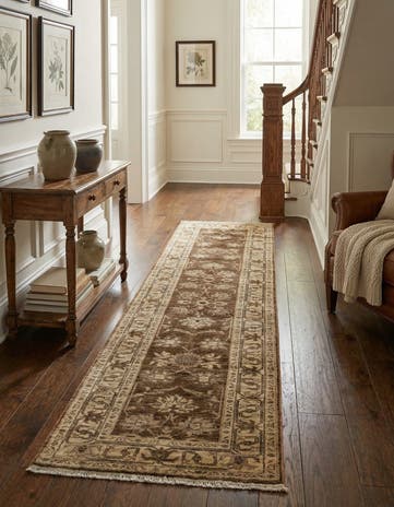 2' 9 x 9' 7 Hand Knotted Peshawar Ziegler Runner Rug