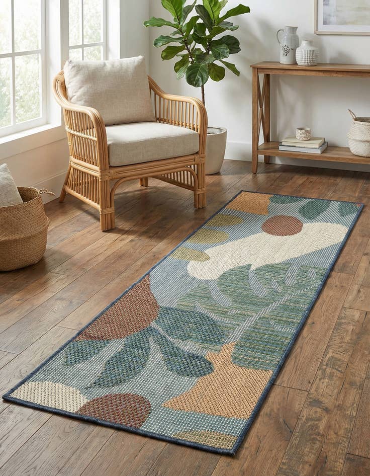 Detail image of  2' x 5' 1  Washable Baja Indoor / Outdoor Runner Rug