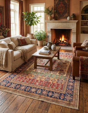 5' 11 x 8' 1 Hand Knotted Kazak Oriental Rug