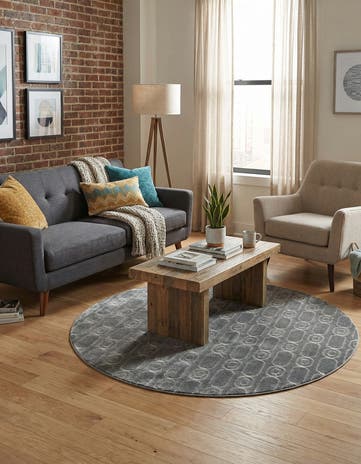 6' x 6' Vogue Geo Round Rug