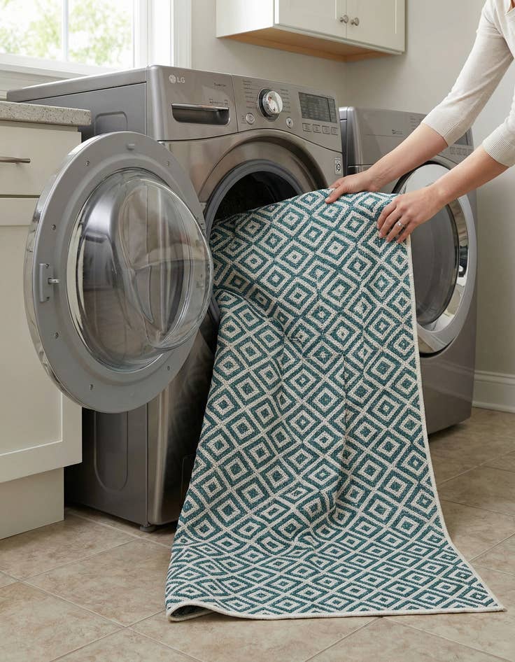 Detail image of 7' 10 x 7' 10  Washable Jill Zarin Costa Rica Indoor / Outdoor Square Rug