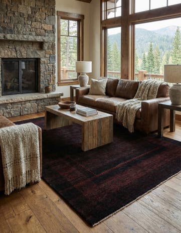 5' 10 x 8' Hand Knotted Gabbeh Wool Rug