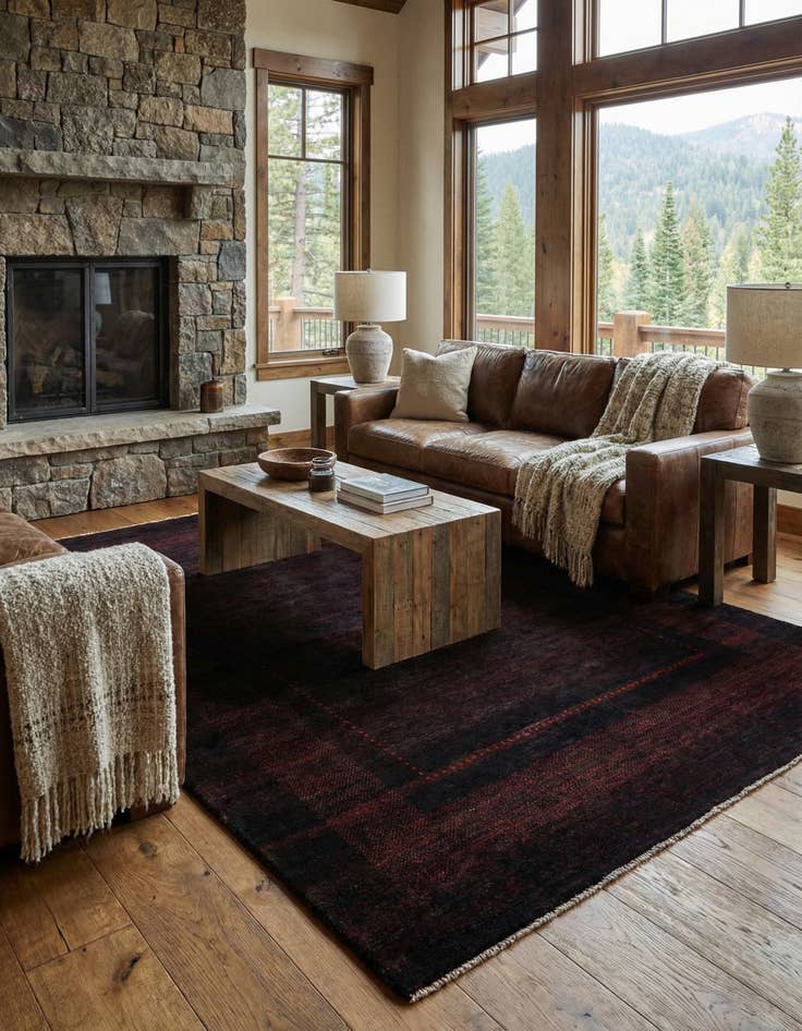 Detail image of 5' 10 x 8' Hand Knotted Gabbeh Wool Rug