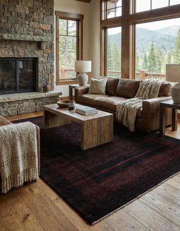 5' 10 x 8' Hand Knotted Gabbeh Wool Rug