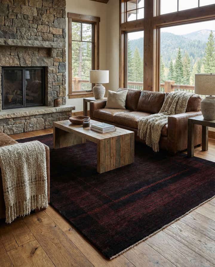 5' 10 x 8' Hand Knotted Gabbeh Wool Rug