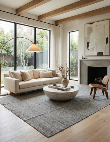 8' 6 x 9' 5 Hand Woven Kilim Modern Wool Square Rug