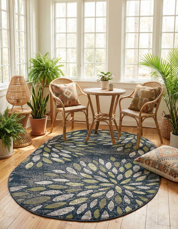 Detail image of  5' x 8' Charleston Oval Rug