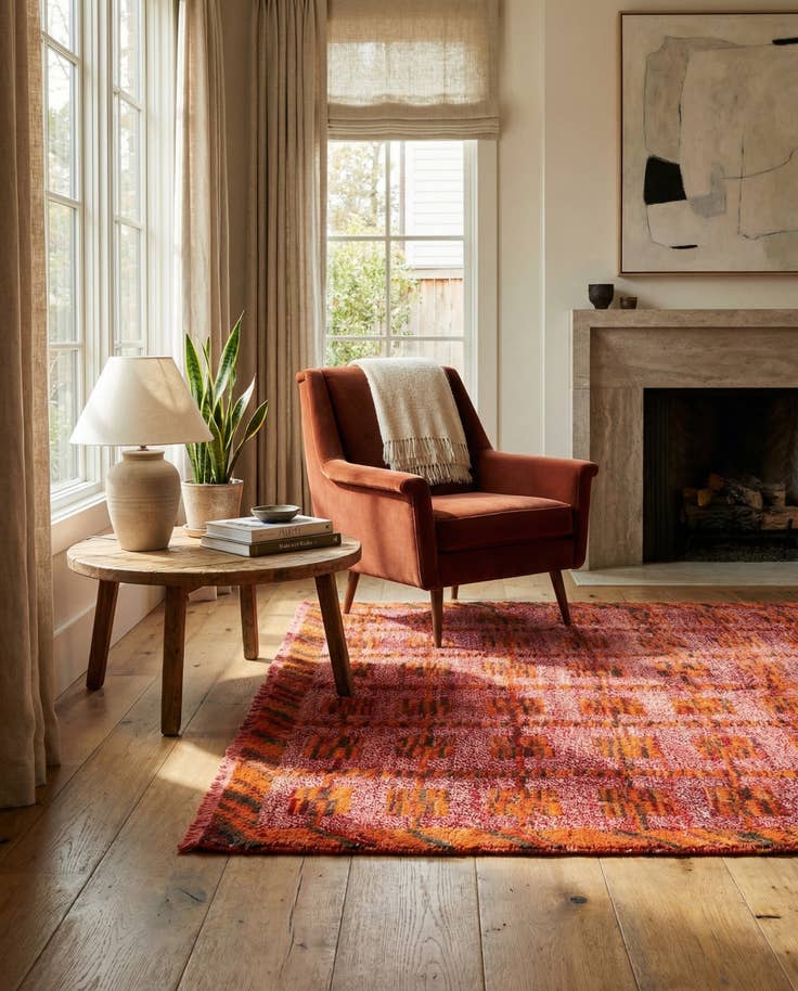 Detail image of 4' 7 x 7' 3 Hand Knotted Darya Wool Rug