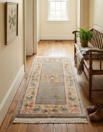 2' 3 x 4' 9 Hand Knotted Nepal Wool Runner Rug