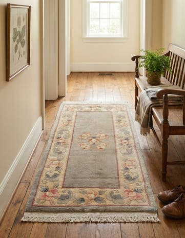 2' 3 x 4' 9 Hand Knotted Nepal Wool Runner Rug