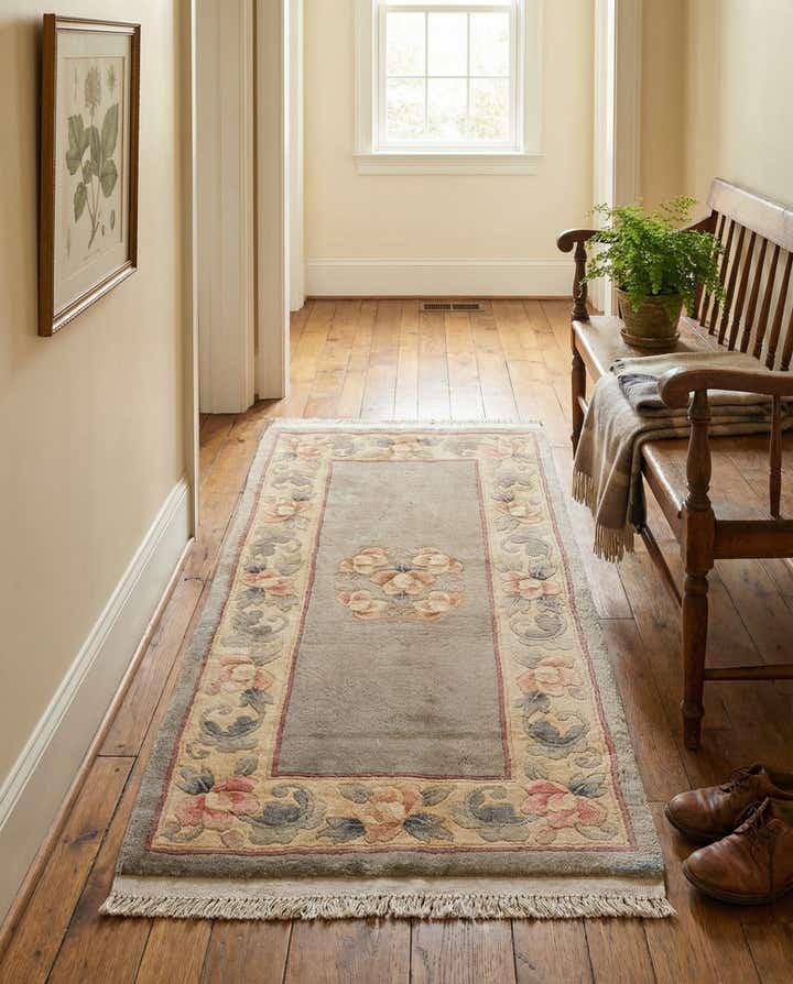 2' 3 x 4' 9 Hand Knotted Nepal Wool Runner Rug