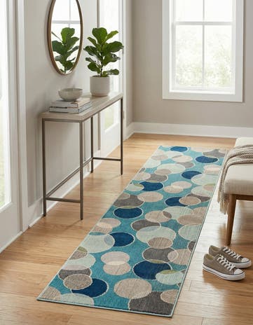 2' 7 x 10' Washable Theia Runner Rug
