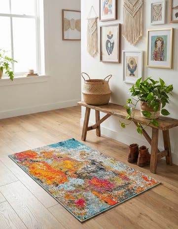 2' 2 x 3' Washable Vivid Rug