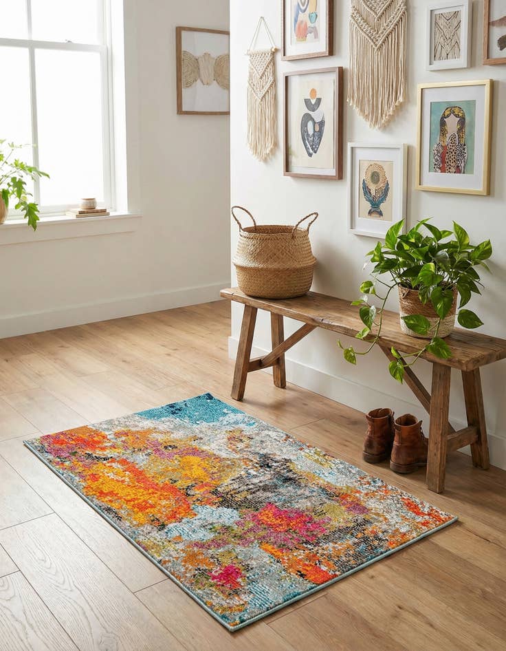 Detail image of  2' 2 x 3'  Washable Vivid Rug