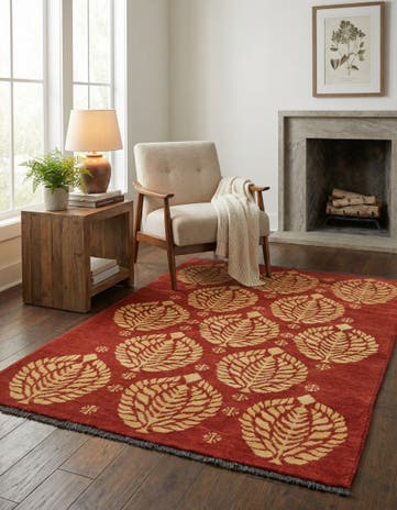 3' 6 x 4' 9 Hand Knotted Modern Ziegler Rug