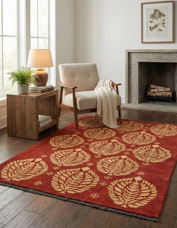 3' 6 x 4' 9 Hand Knotted Modern Ziegler Rug