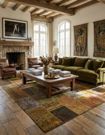 9' 11 x 13' 2 Hand Knotted Ultra Vintage Persian Wool Rug