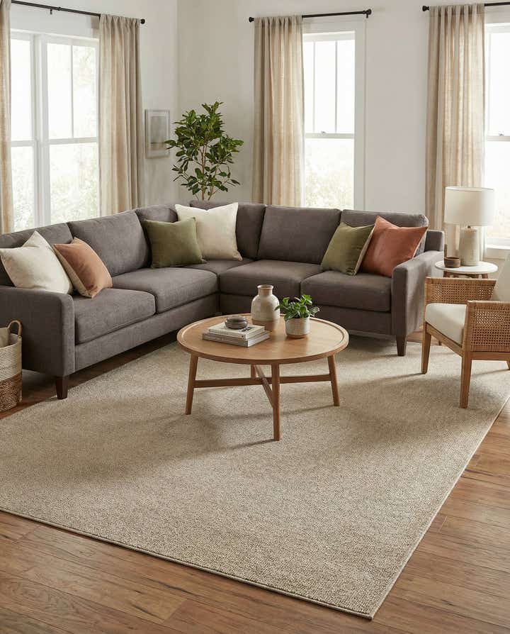 7' 10 x 10' Easy-Clean Solid Indoor / Outdoor Rug
