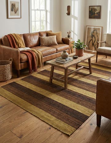 5' 1 x 6' 10 Hand Woven Kilim Afghan Wool Rug