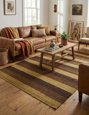 5' 1 x 6' 10 Hand Woven Kilim Afghan Wool Rug