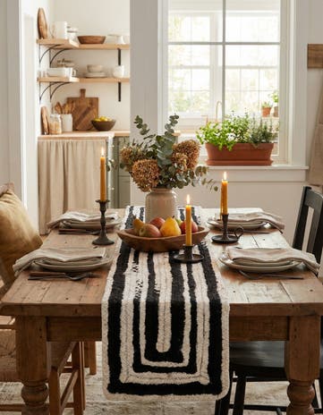 1' 2 x 5' 1 Handmade Braided Chindi Table Runner Rug