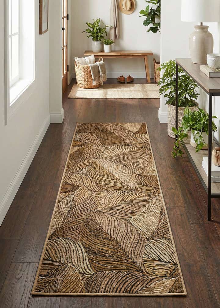 2' x 6' Easy-Clean Botanical Indoor / Outdoor Runner Rug