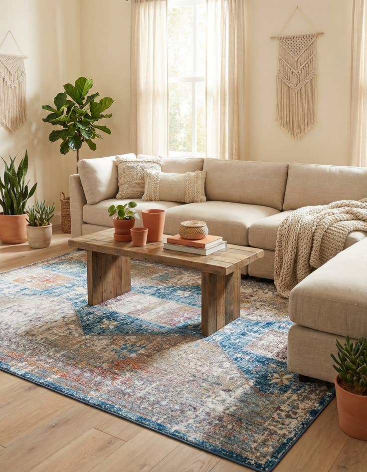 Detail image of 5' 3 x 7' 7 Santa Fe Rug