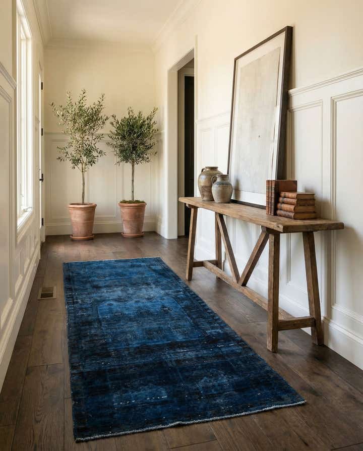 3' 10 x 9' 1 Hand Knotted Ultra Vintage Persian Wool Runner Rug