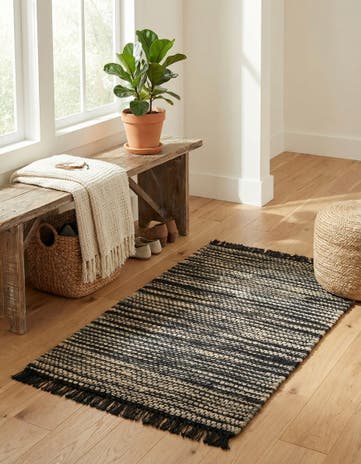 3' 1 x 5' 1 Hand Woven Chunky Jute Rug