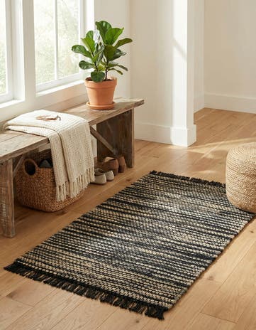3' 1 x 5' 1 Hand Woven Chunky Jute Rug