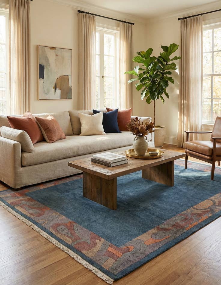 Detail image of  8' 3 x 11'  Hand Knotted Tibet Wool Rug