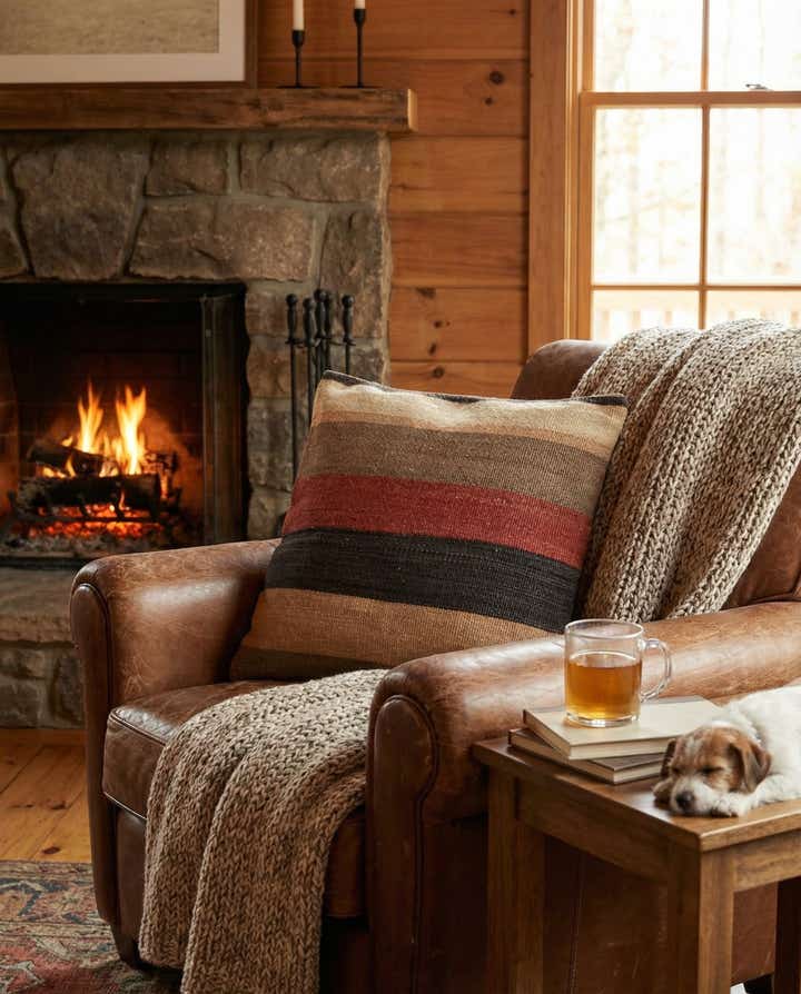 1' 4 x 1' 6 Hand Woven Pillow Wool Square Rug