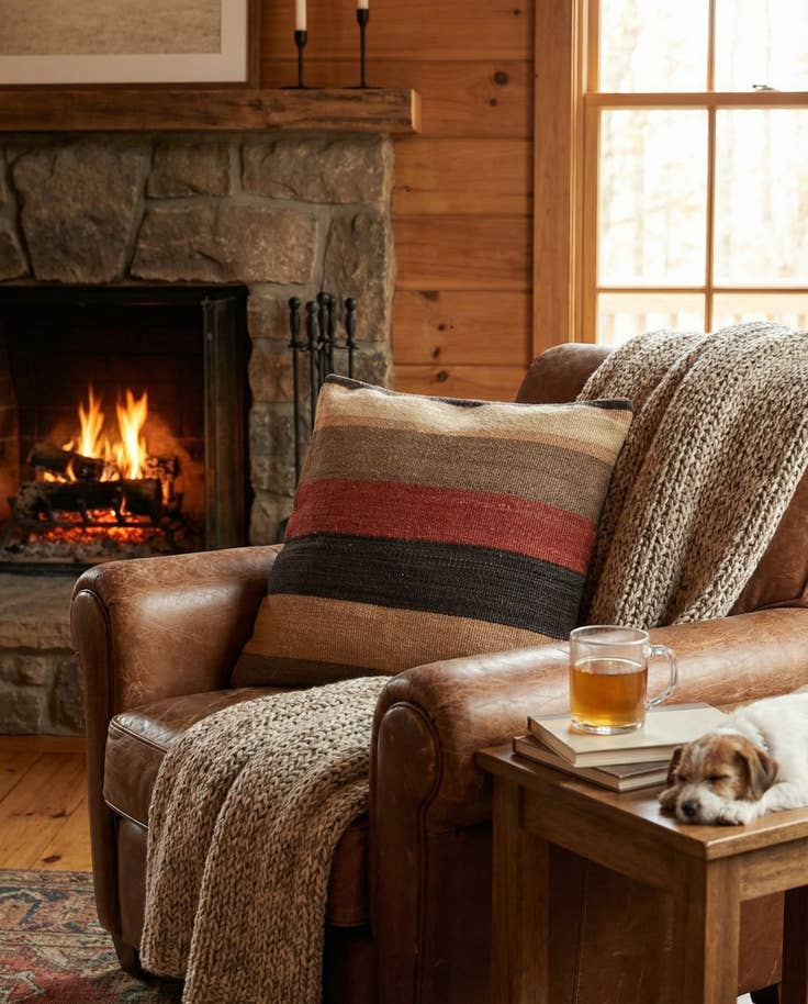 Detail image of 1' 4 x 1' 6 Hand Woven Pillow Wool Square Rug