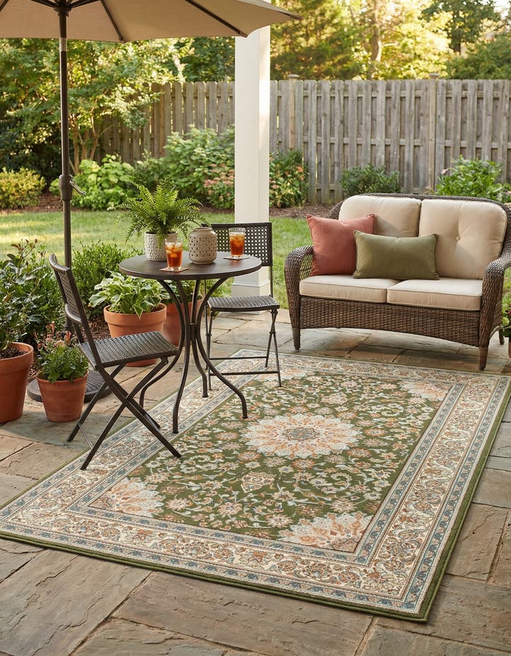 5' 3 x 8' Easy-Clean Traditional Indoor / Ou...