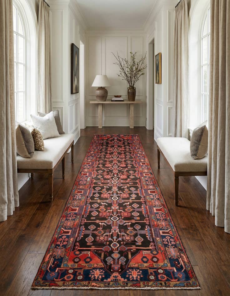 Detail image of 3' 10 x 15' 3 Hamedan Runner Rug