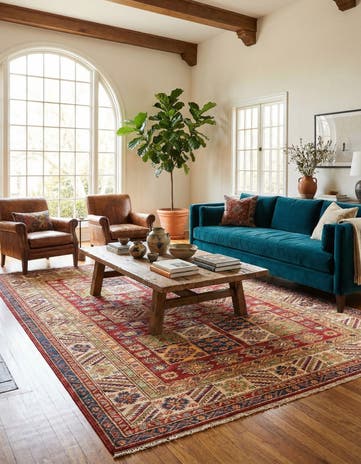 5' 8 x 7' 7 Hand Knotted Kazak Oriental Rug