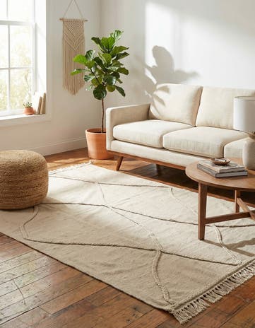 4' 2 x 6' 1 Hand Knotted Moroccan Wool Rug