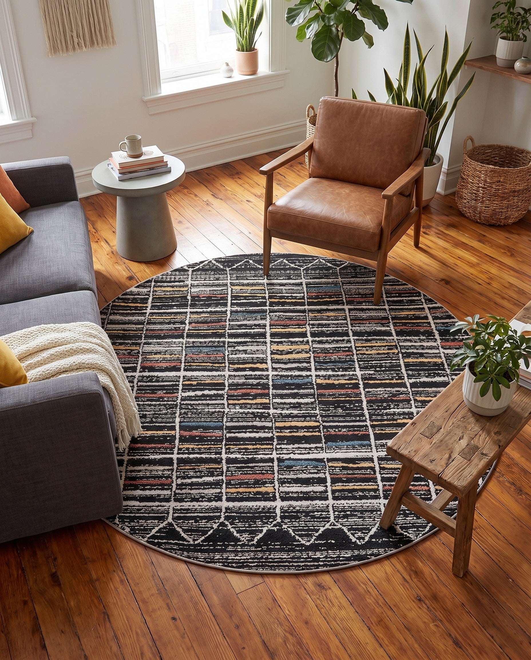 5' 3 x 5' 3 Aramis Round Rug
