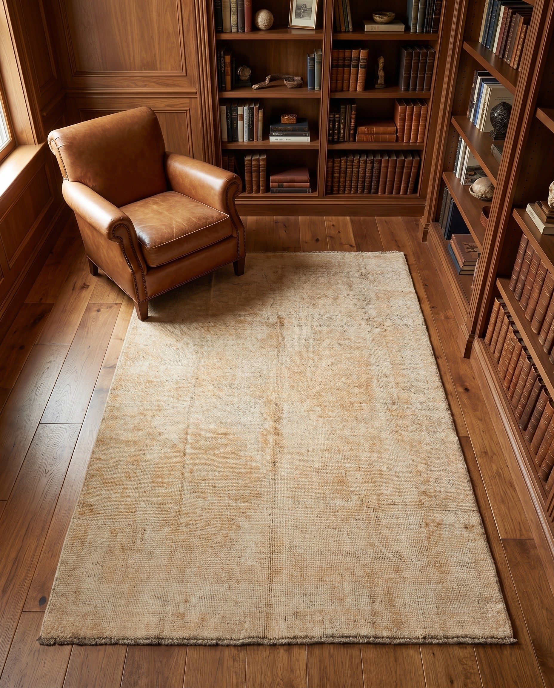 3' 10 x 6' 2 Hand Knotted Oushak Wool Rug