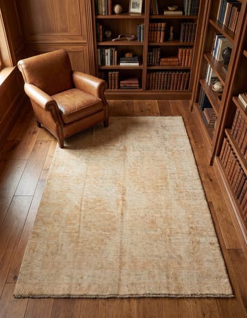 3' 10 x 6' 2 Hand Knotted Oushak Wool Rug