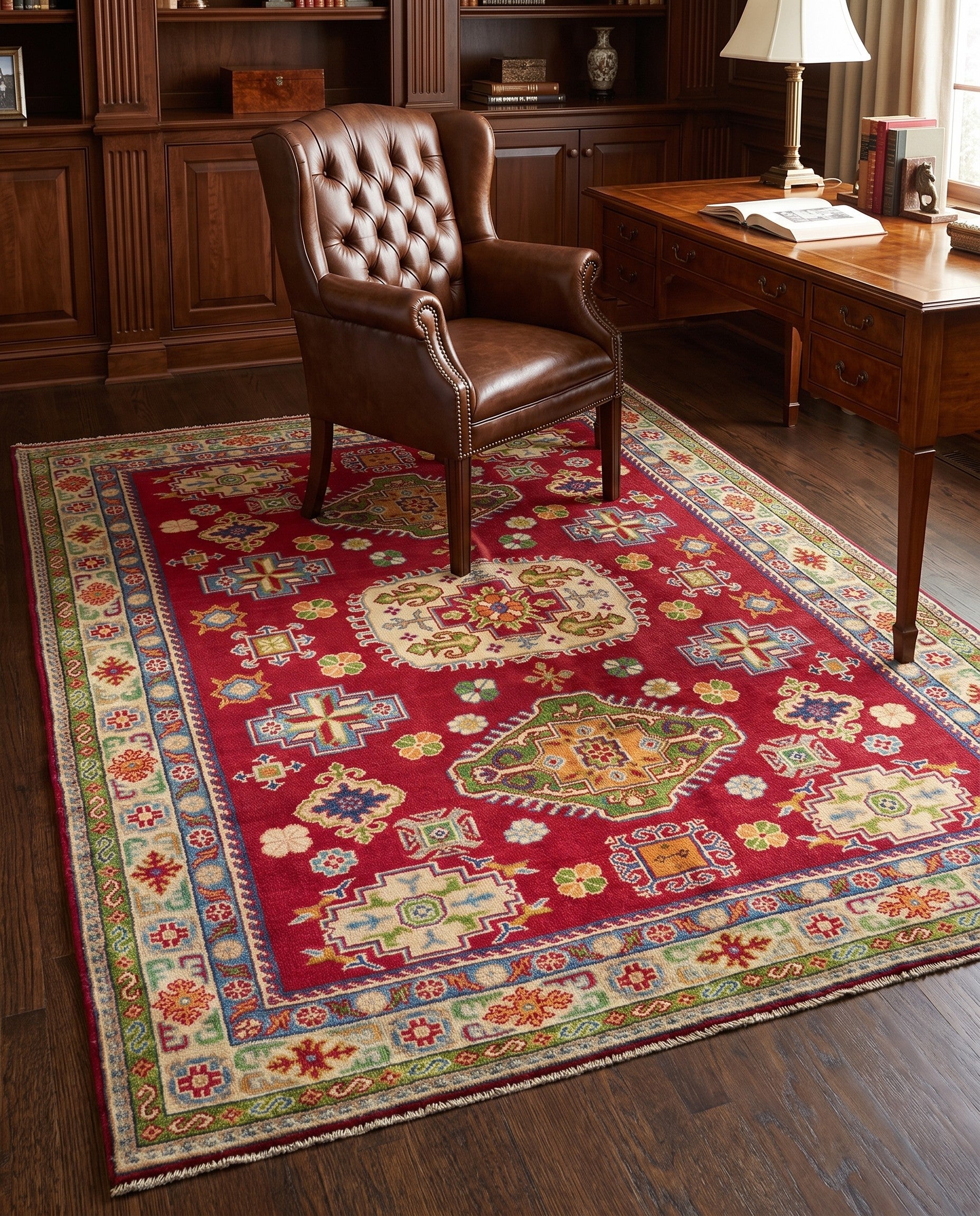 155cm x 210cm Hand Knotted Kazak Rug