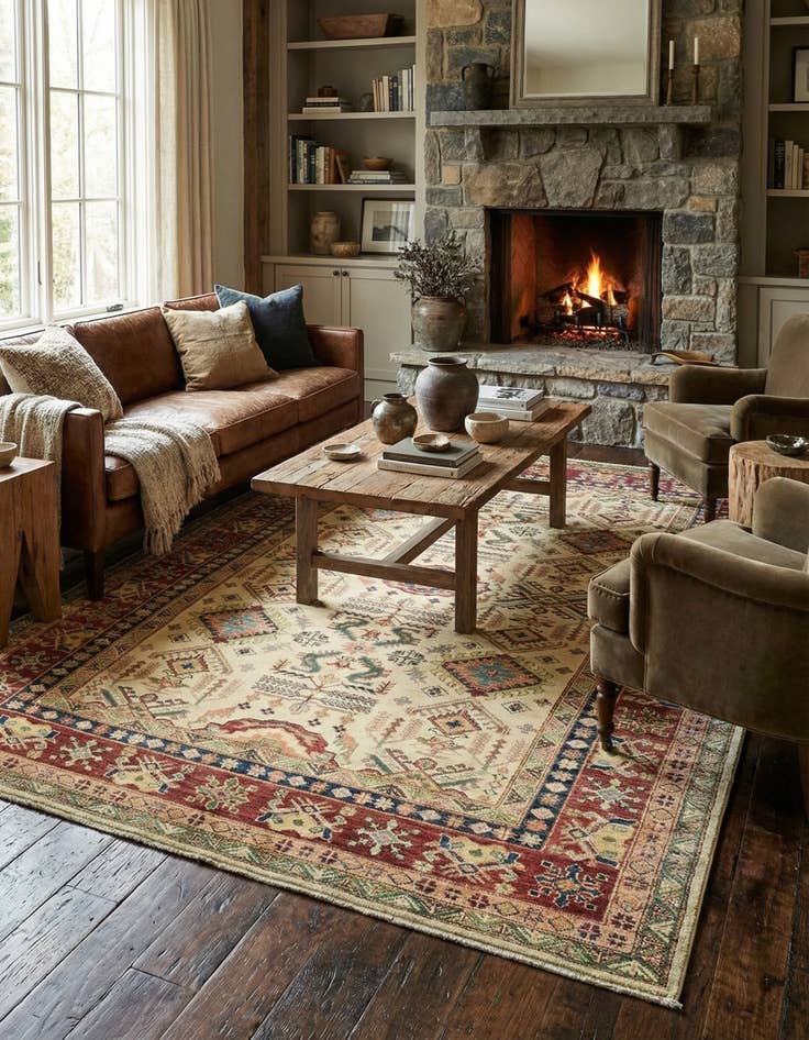 Detail image of 5' 9 x 8' 9  Hand Knotted Kazak Oriental Rug