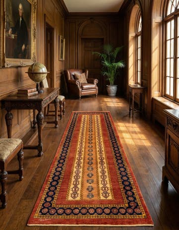 2' 11 x 9' 7 Luribaft Wool Runner Rug